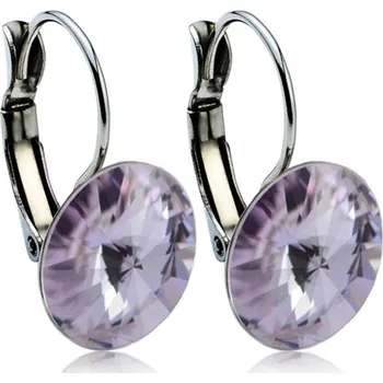 Náušnice Šperky4U Ocelové náušnice - Light Violet - NBSS017