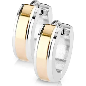 Náušnice Šperky4U Ocelové náušnice - kroužky zlacené - OPN1209-RD