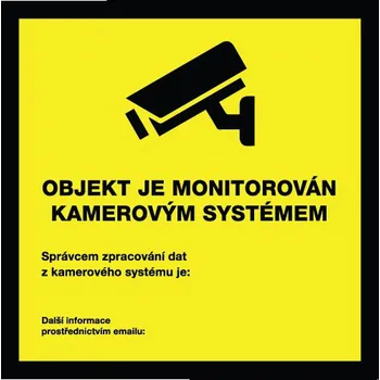 Příslušenství pro kamerový systém CCTV Výstražná samolepka obrázek venkovní kamery