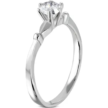 Prsten Šperky4U Ocelový prsten se zirkonem - velikost 58 - OPR1086-58