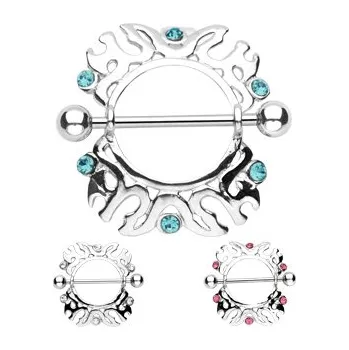 Piercing Šperky4U Piercing do bradavky se štítem - BR01013-03