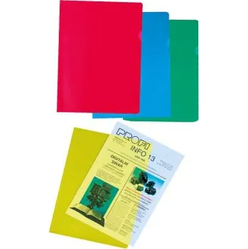 Kancelář Obal zakládací L A4, 110 mic, červený, 100 ks