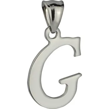 Přívěsek Šperky4U Ocelový přívěšek - písmeno - iniciála G - OPP1366