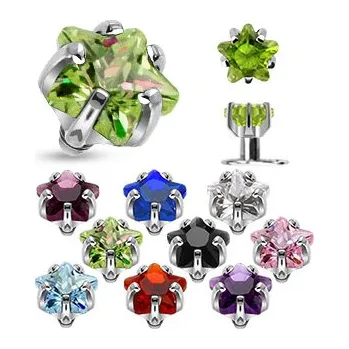 Piercing Šperky4U Microdermal - ozdobná část, závit 1,6 mm - MD01051-4-K