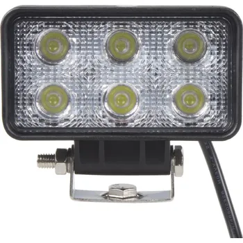 Pracovní světlo LED světlo obdélníkové, 6x3W, 110x60x56mm, ECE R10
