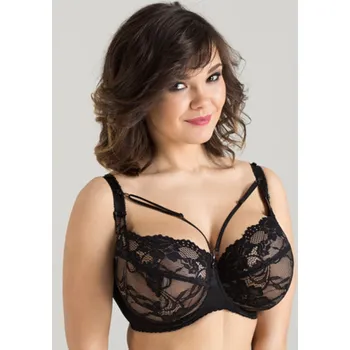 Dámská erotická podprsenka Podprsenka Ewa Michalak BM Bibi černá-tělová 90 C Černá