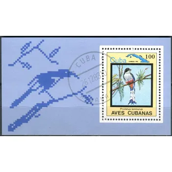 Poštovní známka (1983) MiNr. 2809 - Block 80 - O - Kuba - ptactvo - Priotelus temnurus