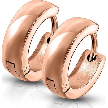 Náušnice Šperky4U Zlacené ocelové náušnice - kroužky - OPN1088-RD