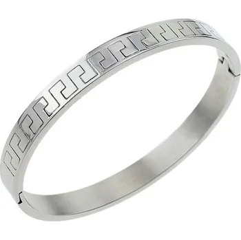Náramek Šperky4U Ocelový náramek kruh se řeckým vzorem - OPA1493