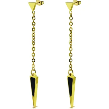 Náušnice Šperky4U Visací ocelové geometrické náušnice - OPN1538-GD