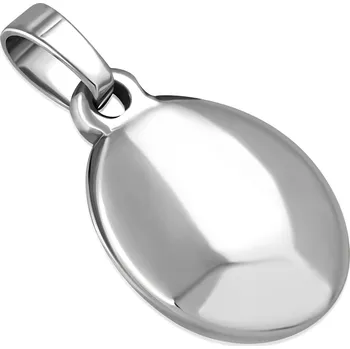 Přívěsek Šperky4U Ocelový přívěšek - mini oválná destička 11 x 17 mm - DR1251