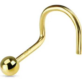 Piercing Šperky4U Zlatý piercing do nosu - kulička, Au 585/1000 - ZL01117-YG