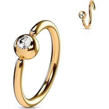 Piercing Šperky4U Piercing - zlacený kruh, kulička 3 mm - K1019-12083