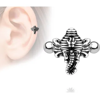 Piercing Šperky4U Cartilage piercing do ucha - slon - CP1023