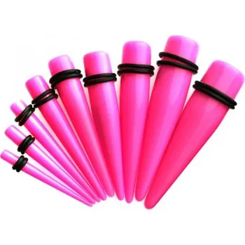 Piercing Šperky4U Akrylátový roztahovák do ucha růžový - EP1001-016