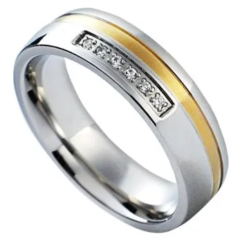 Šperk NUBIS® NSS1018 Dámský snubní prsten se zirkony - velikost 49 - NSS1018-Zr-49