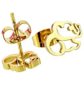 Náušnice Šperky4U Ocelové náušnice sloni - OPN1279-GD