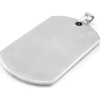 Přívěsek Šperky4U Ocelový přívěšek - vojenská známka matná, 28 x 49 mm - DR1192-28X49