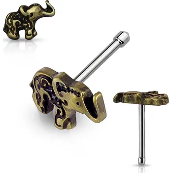Piercing Šperky4U Piercing do nosu - slon - N0031-GD