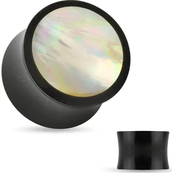 Módní doplněk Šperky4U Plug do ucha rohovina s perletí - PL01198-08