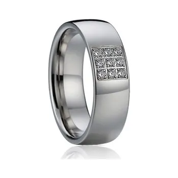 Prsten 7AE AN1016 Dámský snubní prsten se zirkony - velikost 58 - AN1016-D-58