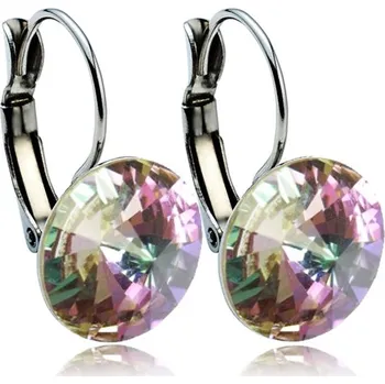 Náušnice NUBIS® Ocelové náušnice s krystaly Swarovski® 12 mm, VITRAIL LIGHT - NBS12-VL