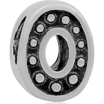 Přívěsek Šperky4U Navlékací ocelový přívěšek korálek - číslice "0" - K0002-0