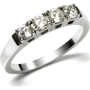 Prsten Šperky4U Ocelový prsten se zirkony - velikost 52 - OPR1579-52