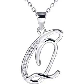 Přívěsek Šperky4U Stříbrný řetízek s přívěskem - iniciála "Q" - SN3079-Q