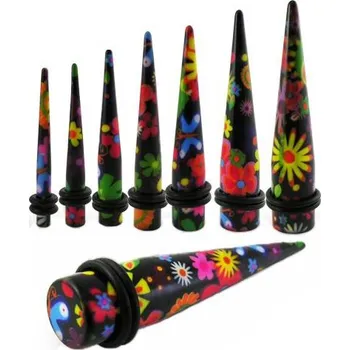 Piercing Šperky4U Roztahovák s květinami - EP01077-08