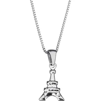 Náhrdelník Šperky4U Ocelový řetízek s přívěškem - Eiffelova věž - OPD0057