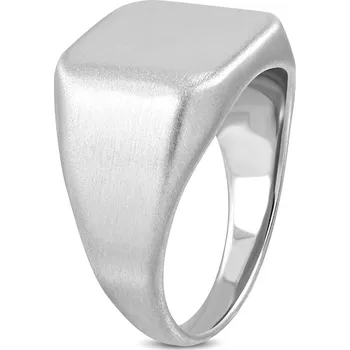 Prsten Šperky4U Pečetní ocelový prsten matný - velikost 59 - OPR1750-59