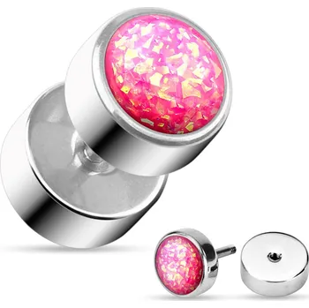 Piercing Šperky4U Falešný piercing do ucha - barva růžová - FP102-P