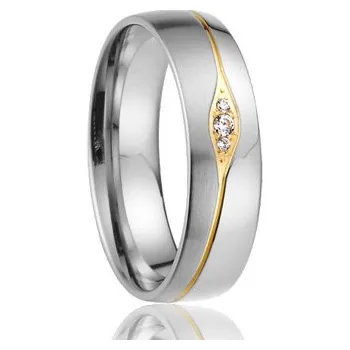 Prsten 7AE AN1019 Dámský snubní prsten se zirkony - velikost 56 - AN1019-D-56