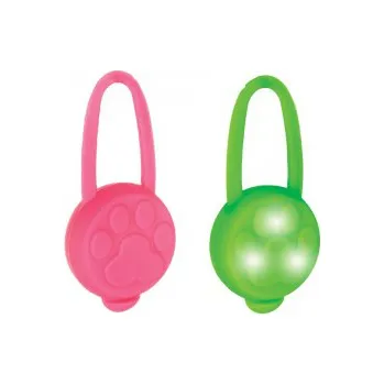 Obojek pro psa LED přívěsek na obojek silikonový růžová