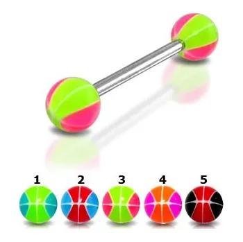 Piercing Šperky4U Piercing do jazyka - PJ01108-RB