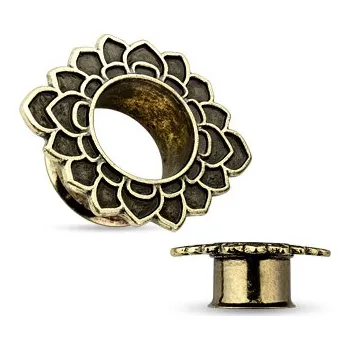 Piercing Šperky4U Antique tunel do ucha s ornamenty - TN01089-05