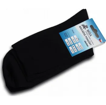 Pánské ponožky Bavlněné ponožky - černá hladká Velikost: 30-31