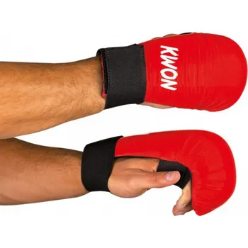 Bojový sport KWON Rukavice na karate KWON volný palec červené - velikost: XL - Prodloužená možnost vrácení zboží do 60 dní.