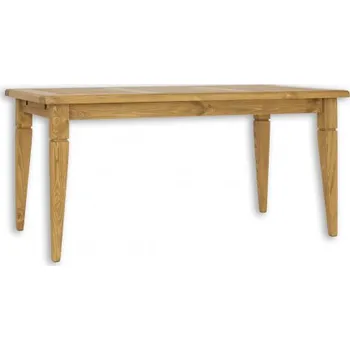 Jídelní stůl Selský stůl 90x180 MES 03 A s hladkou deskou - K13 bělená borovice