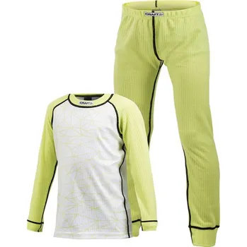 Dětské termo spodky Set Craft Active Multi 2-pack 2345 žlutozelená Velikost: 146-152