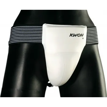 Sportovní chránič KWON Tradiční suspenzor pánský bílý - velikost: L - Prodloužená možnost vrácení zboží do 60 dní.