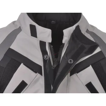 Moto bunda AYRTON Fuel, šedá oranžová cestovní bunda na motorku M