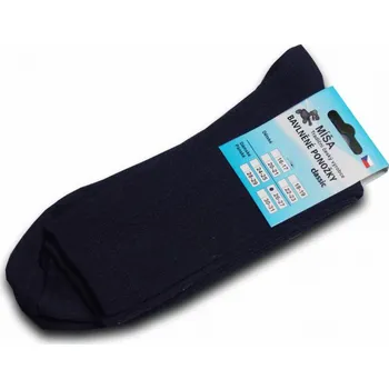 Pánské ponožky Bavlněné ponožky - tmavě modrá hladká Velikost: 30-31