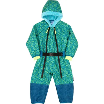 Kojenecká kombinéza tyrkysová žíhaná softshellová kombinéza