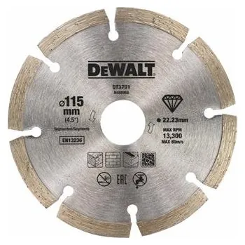 Brusný kotouč DeWALT DT3701 Diamantový kotouč se segmentovaným obvodem, suché řezání, 115 mm