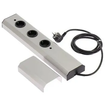 Elektrická zásuvka WIPO Power-Turm 1 230 V,3 Schuko zásuvky, kabel. přípojka s Schuko zástrčkou 2000 mm