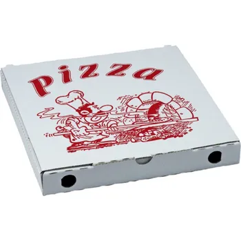 Jednorázové nádobí WIMEX Krabice na pizzu 24 x 24 x 3 cm s potiskem 100 ks