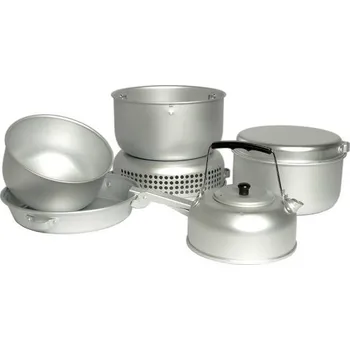 Kempingové nádobí MIL-TEC set na vaření 9-ti dílný s konvičkou