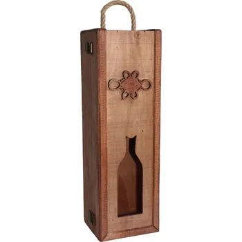 Dárková krabička Dřevěná krabička na 1 víno F0030